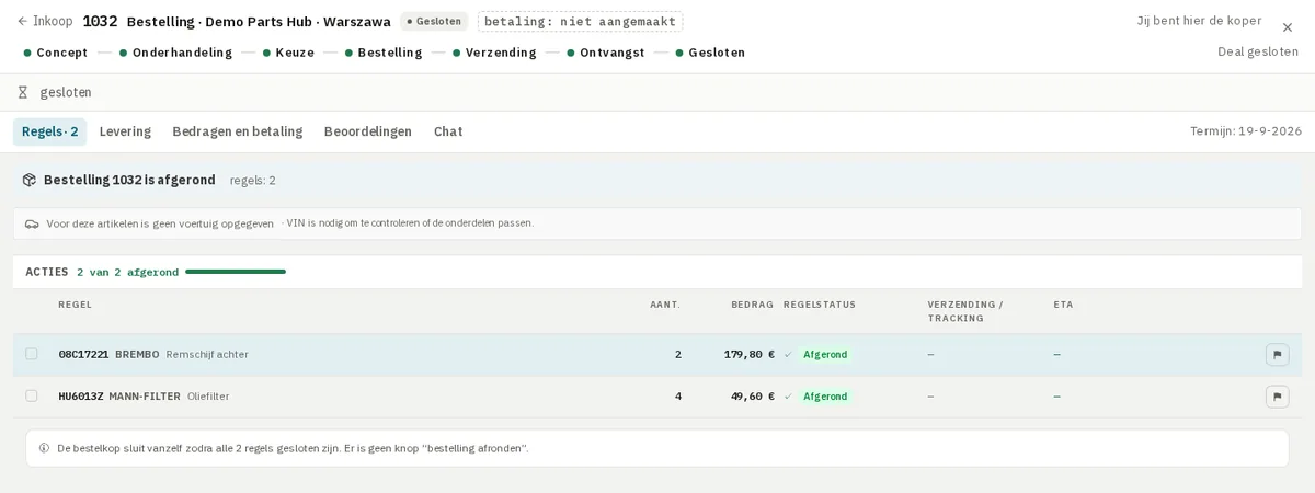 Dealkaart — WAW365-interface